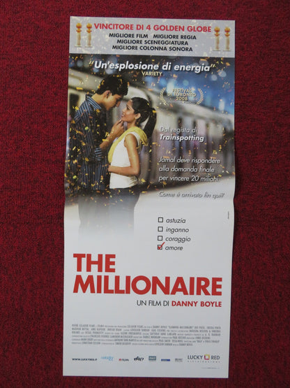 SLUMDOG MILLIONAIRE ITALIAN LOCANDINA POSTER DEV PATEL FREIDA PINTO 2008 Rendezvous Cinema Movie posters