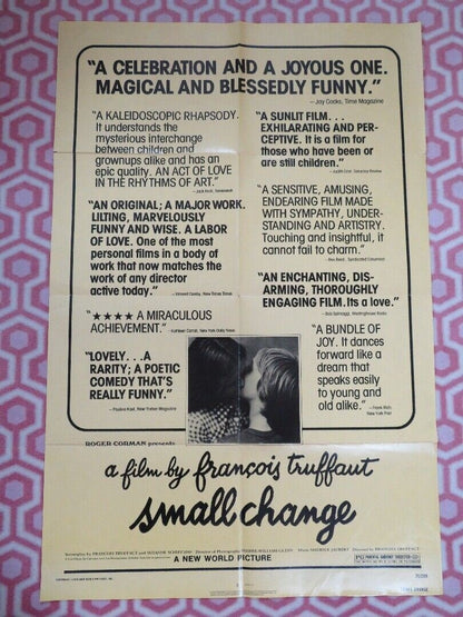 SMALL CHANGE FOLDED US ONE SHEET POSTER FRANCOIS TRUFFAUT 1976 Movie posters