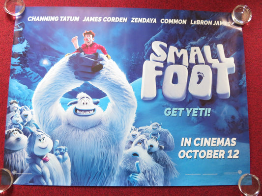 SMALLFOOT UK QUAD (30"x 40") ROLLED POSTER CHANNING TATUM JAMES CORDEN 2018 Rendezvous Cinema Movie posters