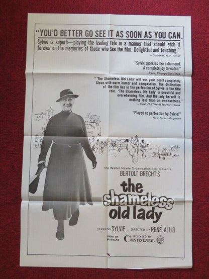 SMAMELESS OLD LADY / LA VIEILLE DAME INDIGNE FOLDED US ONE SHEET POSTER 1966 Movie posters