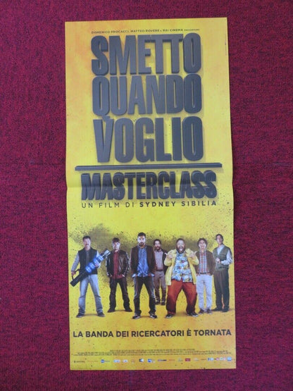 SMETTO QUANDO VOGLIO MASTERCLASS ITALIAN LOCANDINA (26.5"x12.5") POSTER 2017 Movie posters
