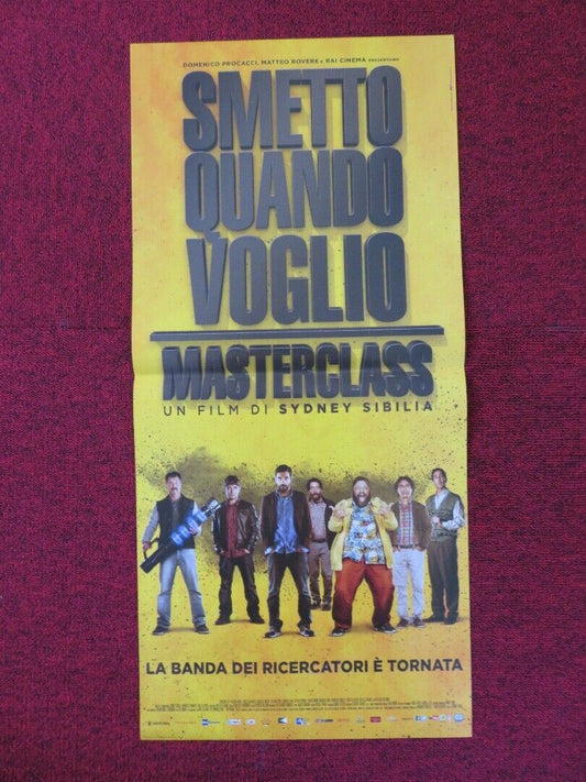 SMETTO QUANDO VOGLIO MASTERCLASS ITALIAN LOCANDINA (26.5"x12.5") POSTER 2017 Movie posters