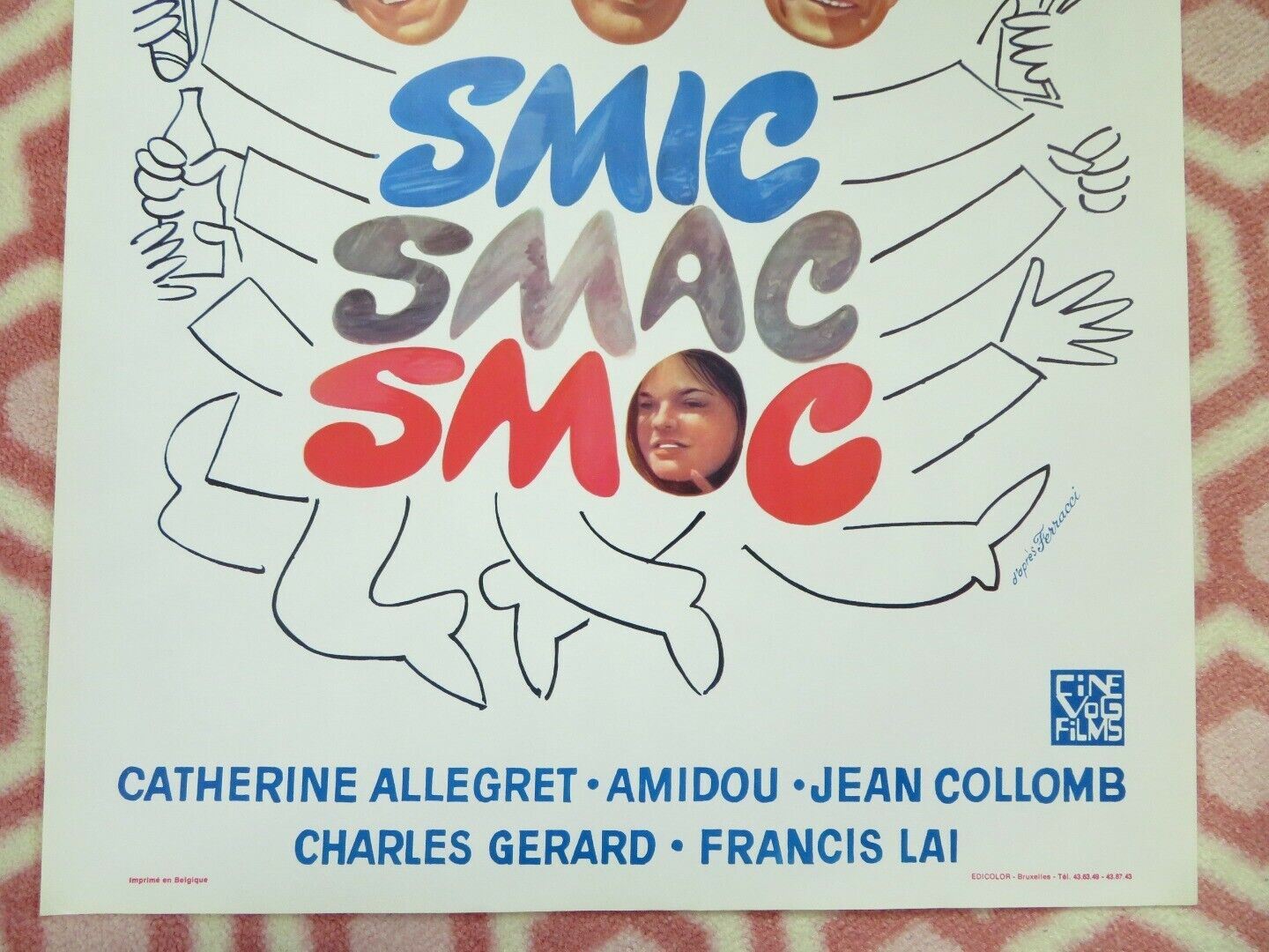 SMIC SMAC SMOC BELGIUM (21.5"x14.5") POSTER CATHERINE ALLEGRET 1971 Movie posters