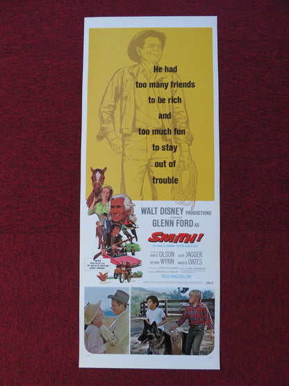 SMITH! US INSERT (14"x 36") POSTER WALT DISNEY GLENN FORD NANCY OLSON 1969 Rendezvous Cinema Movie posters