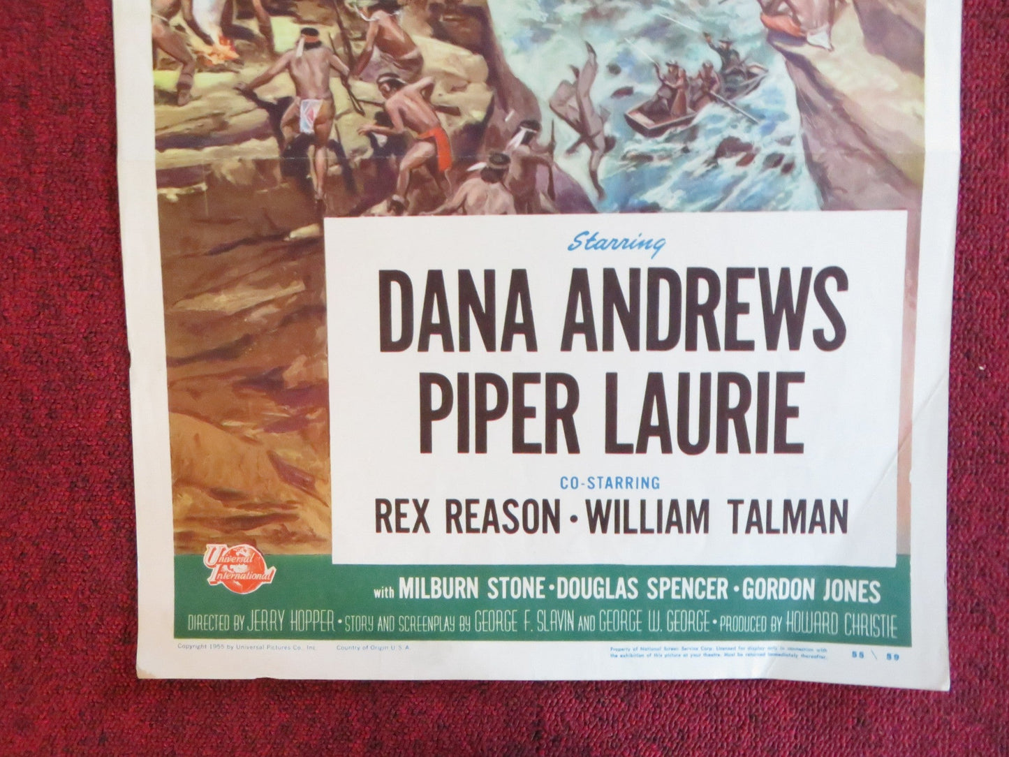 SMOKE SIGNAL US INSERT (14"x 36") POSTER DANA ANDREWS PIPER LAURIE 1955 Rendezvous Cinema Movie posters