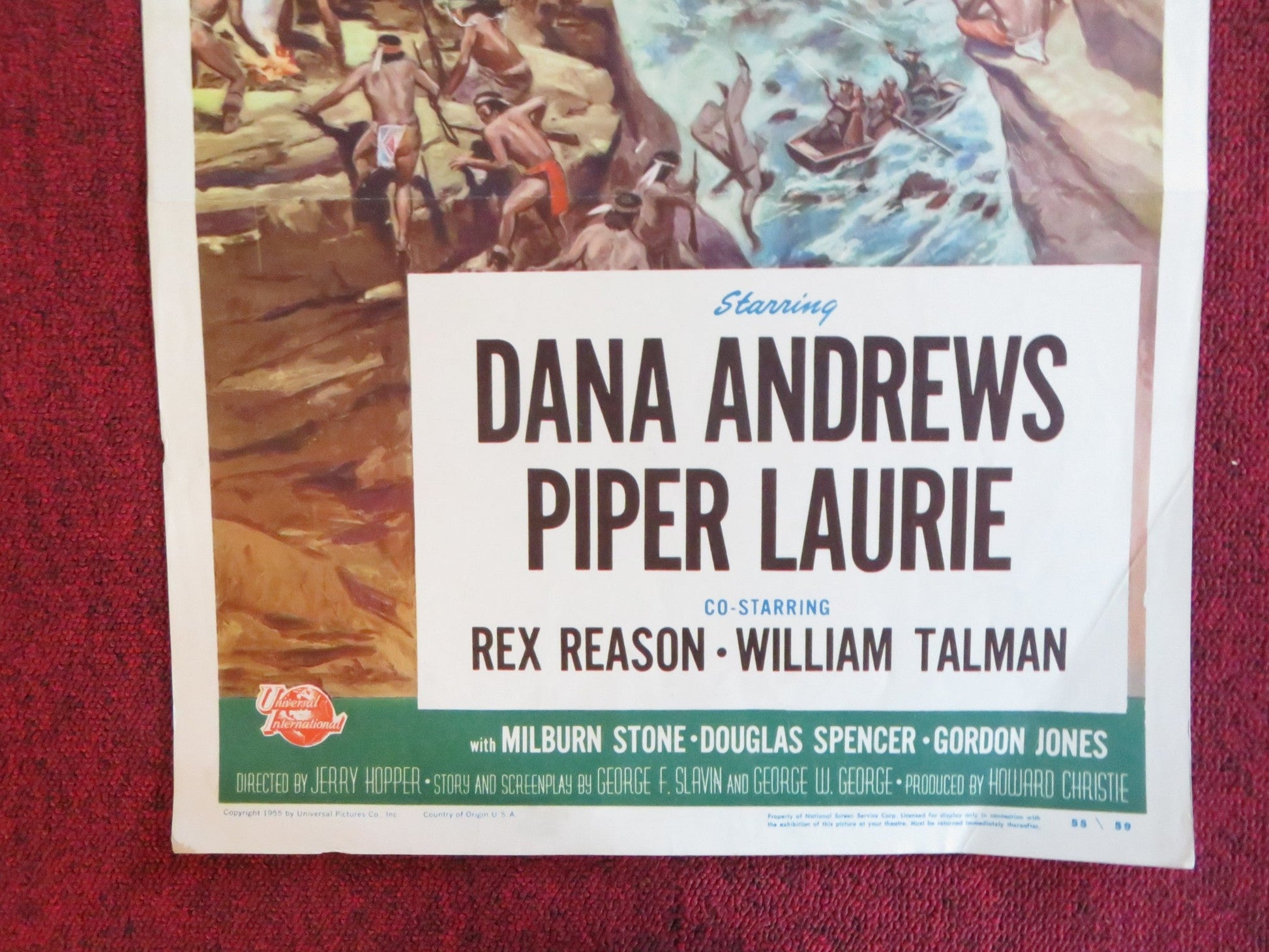 SMOKE SIGNAL US INSERT (14"x 36") POSTER DANA ANDREWS PIPER LAURIE 1955 Rendezvous Cinema Movie posters