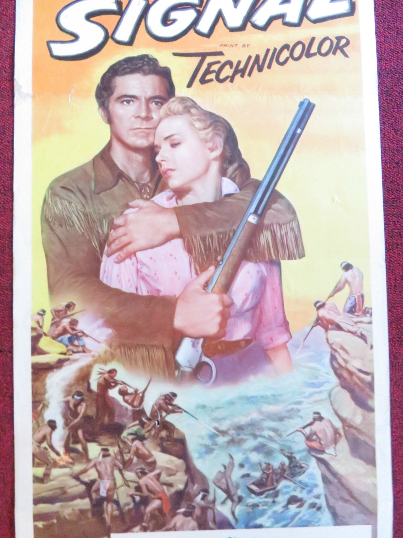 SMOKE SIGNAL US INSERT (14"x 36") POSTER DANA ANDREWS PIPER LAURIE 1955 Rendezvous Cinema Movie posters