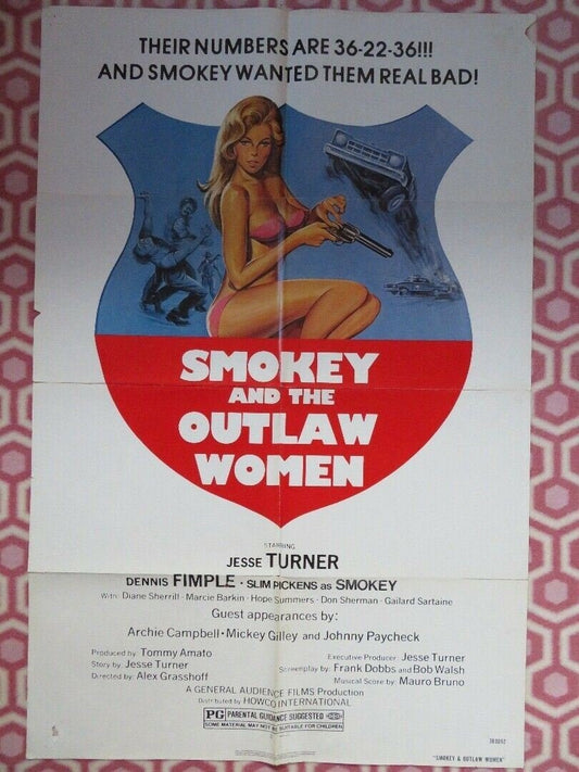 SMOKEY AND THE OUTLAW WOMAN ONE SHEET POSTER SLIM PICKENS 1978 - Rendezvous Cinema