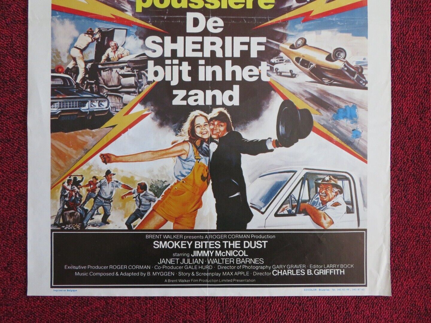 SMOKEY BITES THE DUST BELGIUM POSTER JIMMY MCNICOL JANET JULIAN 1981 - Rendezvous Cinema