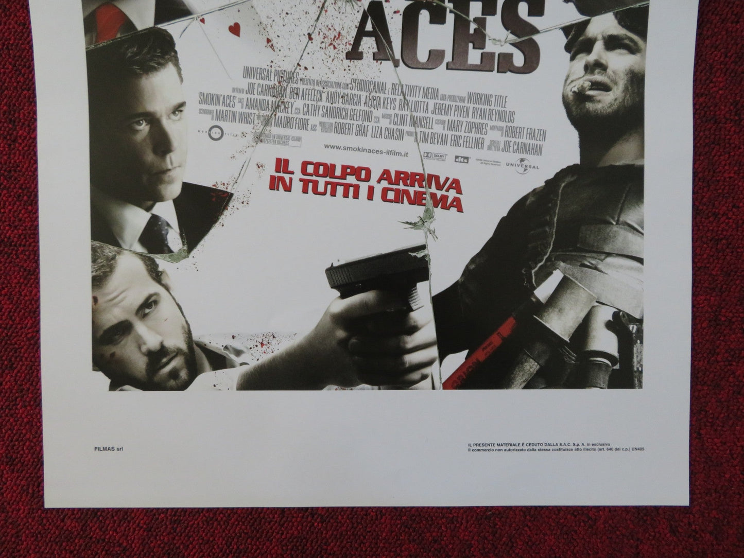 SMOKIN'S ACES ITALIAN LOCANDINA POSTER RYAN REYNOLDS RAY LIOTTA 2006 Rendezvous Cinema Movie posters