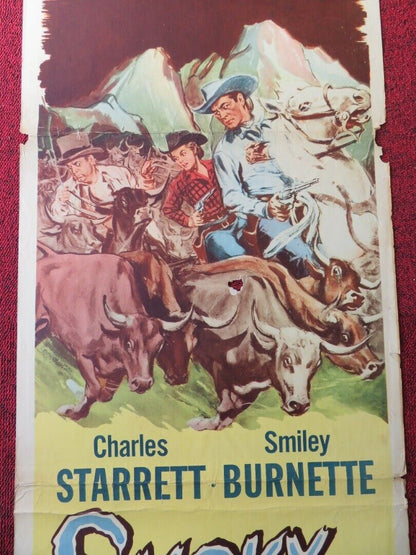 SMOKY CANYON US INSERT (14"x 36") POSTER CHARLES STARRETT SMILEY BURNETTE 1951 - Rendezvous Cinema