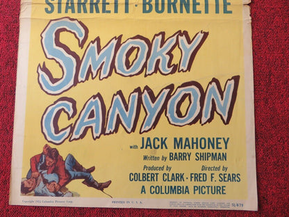 SMOKY CANYON US INSERT (14"x 36") POSTER CHARLES STARRETT SMILEY BURNETTE 1951 - Rendezvous Cinema