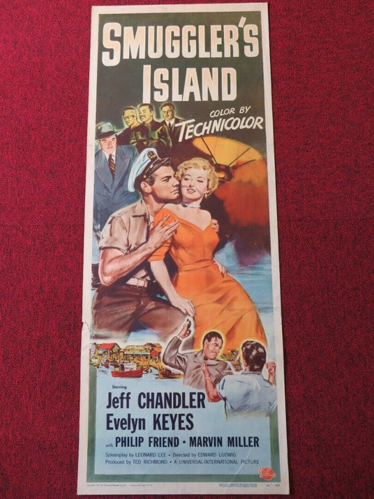 SMUGGLER'S ISLAND US INSERT (14"x 36") POSTER JEFF CHANDLER 1951 Movie posters
