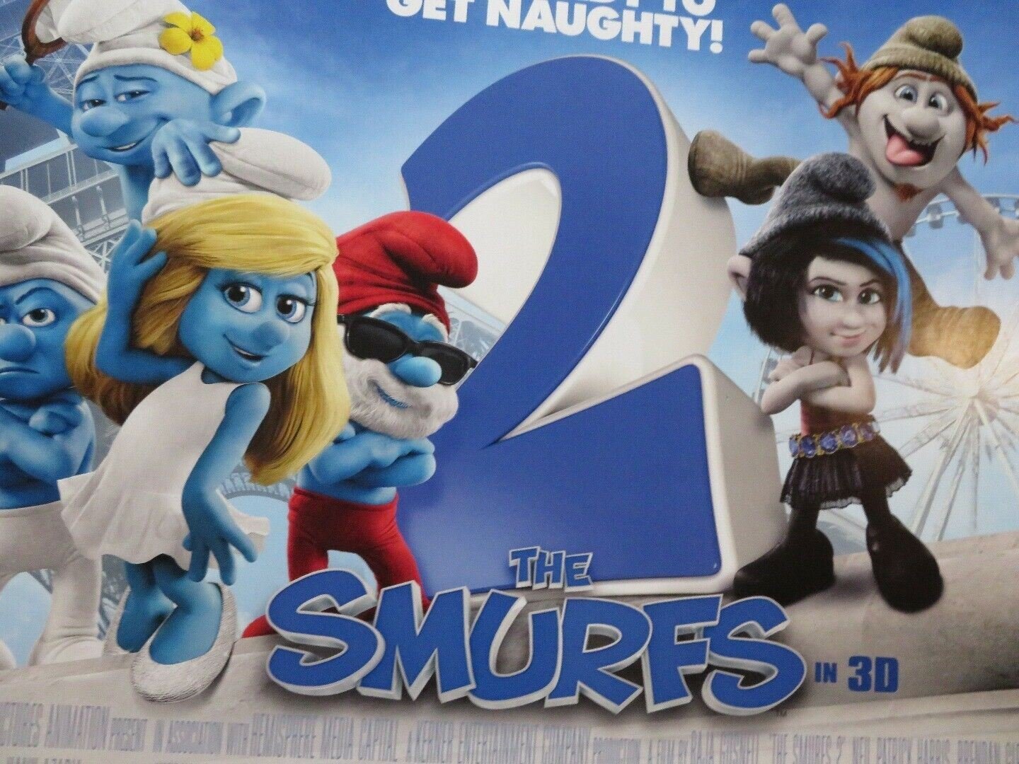 SMURFS 2 QUAD (30"x 40") ROLLED POSTER KATY PERRY NEIL PATRICK 2013 - Rendezvous Cinema