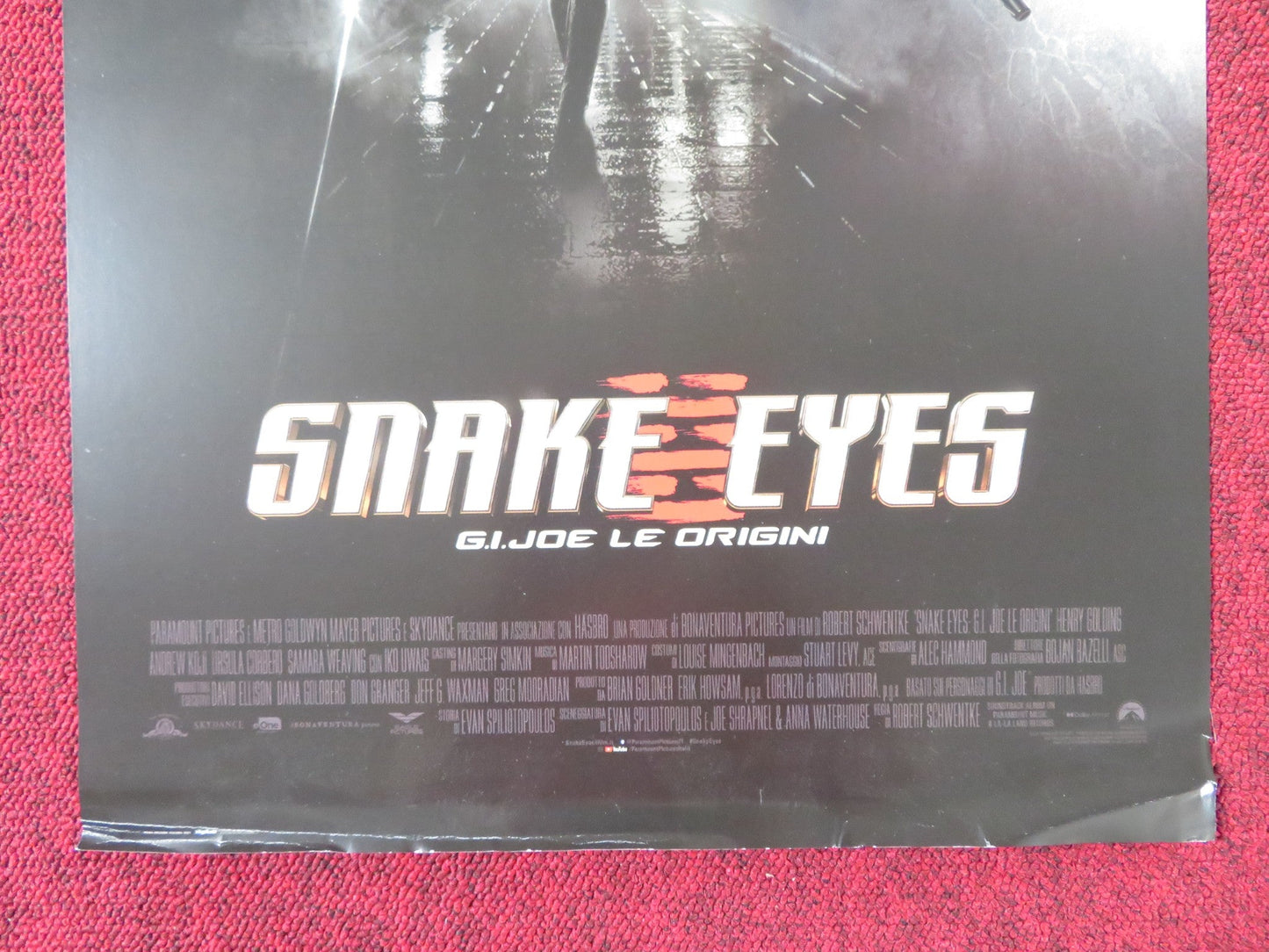 SNAKE EYES ITALIAN LOCANDINA POSTER HENRY GOLDING ANDREW KOJI 2021 Rendezvous Cinema Movie posters