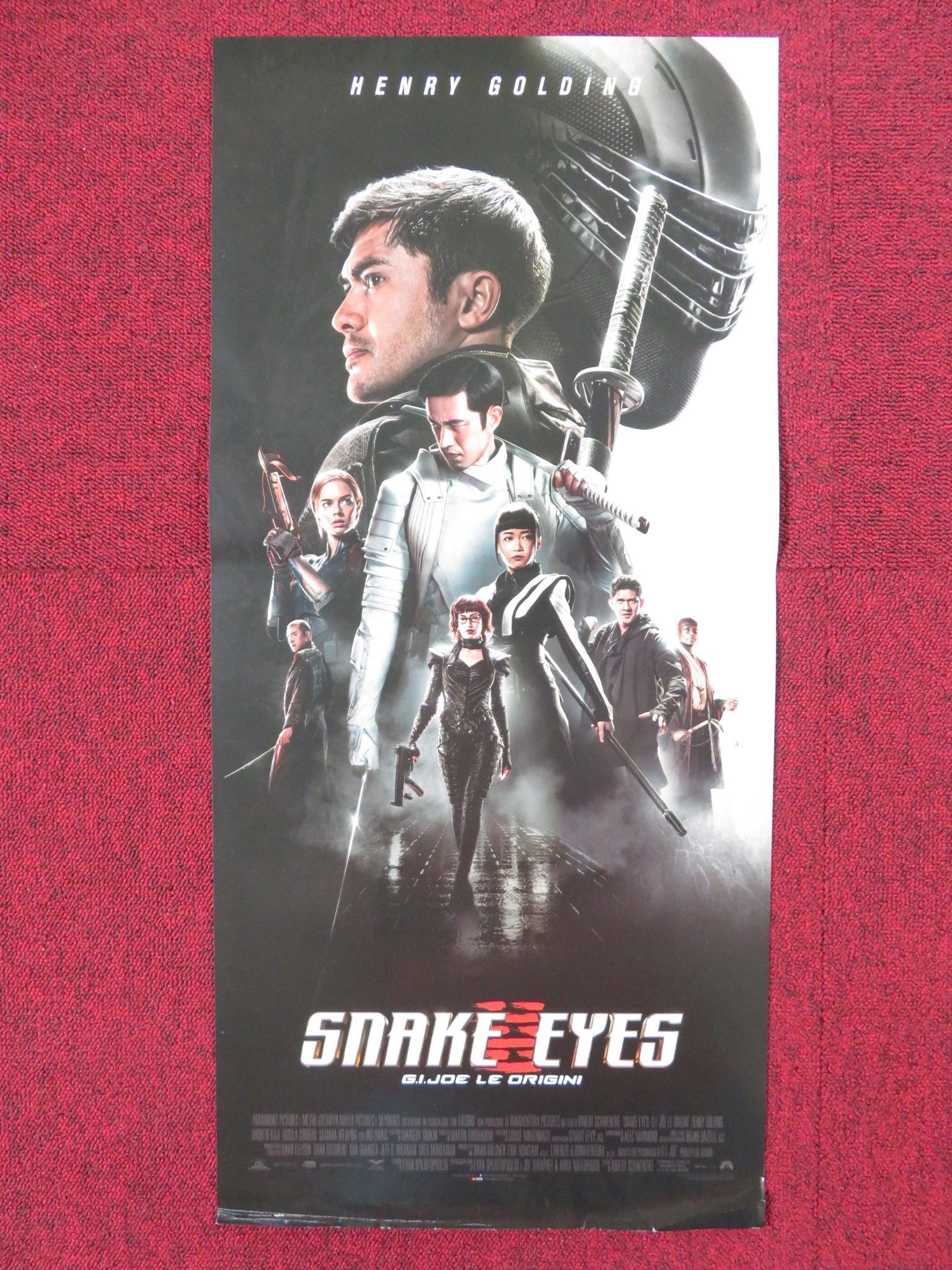 SNAKE EYES ITALIAN LOCANDINA POSTER HENRY GOLDING ANDREW KOJI 2021 Rendezvous Cinema Movie posters
