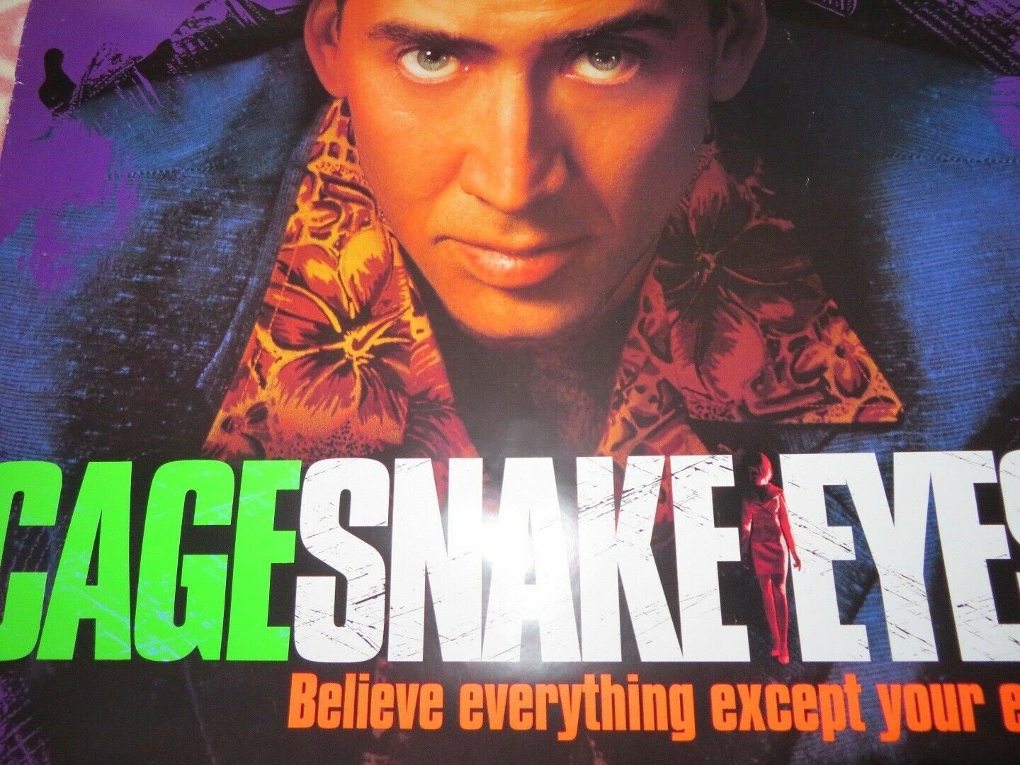 SNAKE EYES US ONE SHEET ROLLED POSTER NICHOLAS CAGE 1998 - Rendezvous Cinema