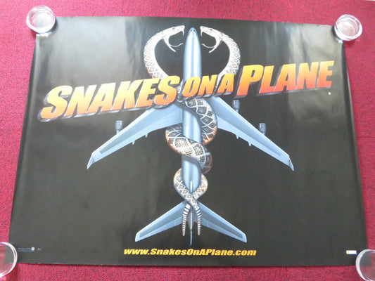 SNAKES ON A PLANE UK QUAD (30"x 40") ROLLED POSTER SAMUEL L. JACKSON 2006 Rendezvous Cinema Movie posters