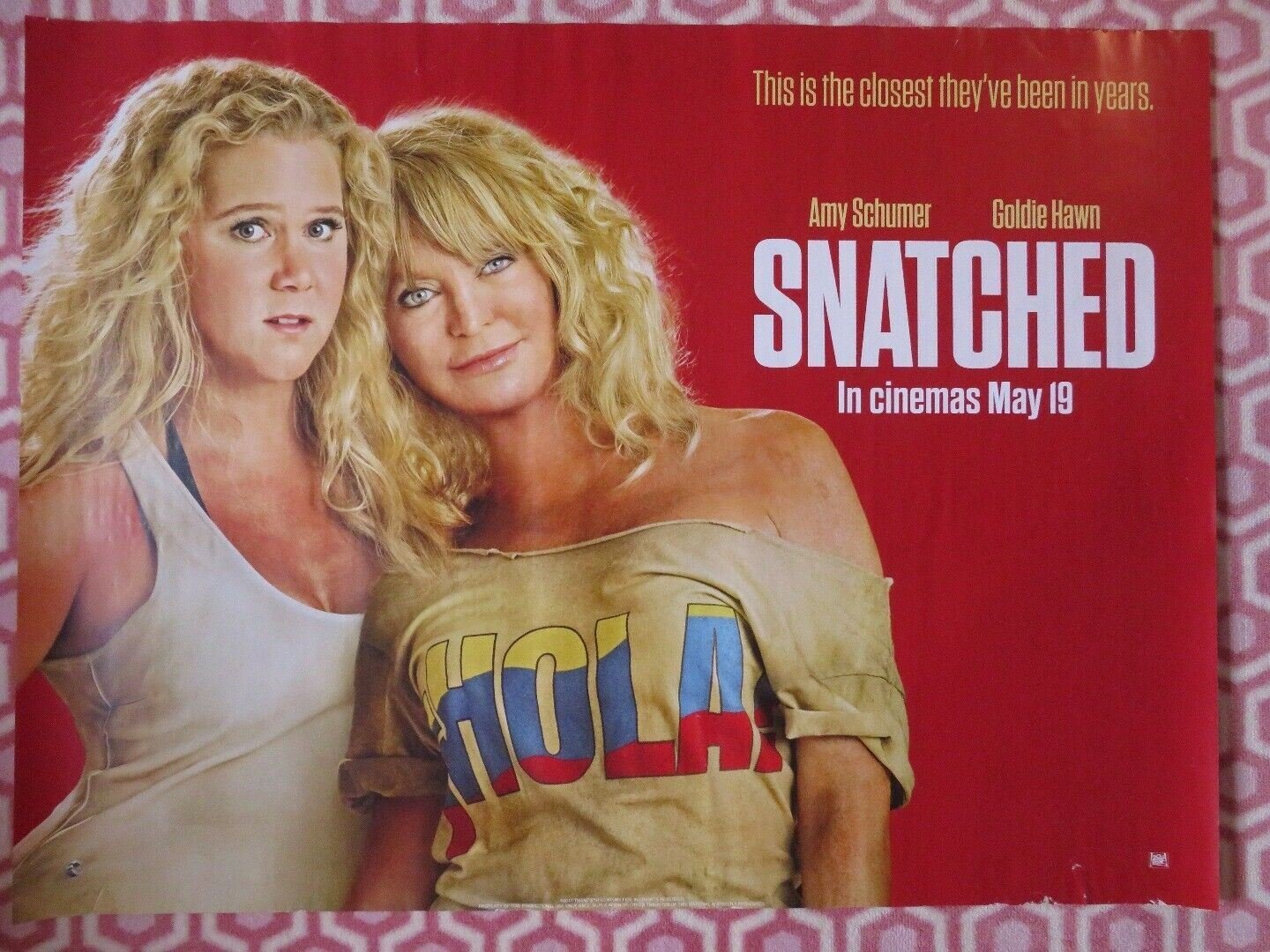 SNATCHED QUAD (30"x 40") ROLLED POSTER GOLDIE HAWN AMY SCHUMER 2017 Movie posters