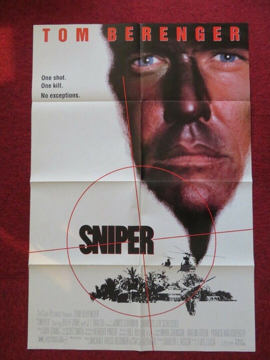 SNIPER FOLDED US ONE SHEET POSTER TOM BERENGER BILLY ZANE 1993 Movie posters