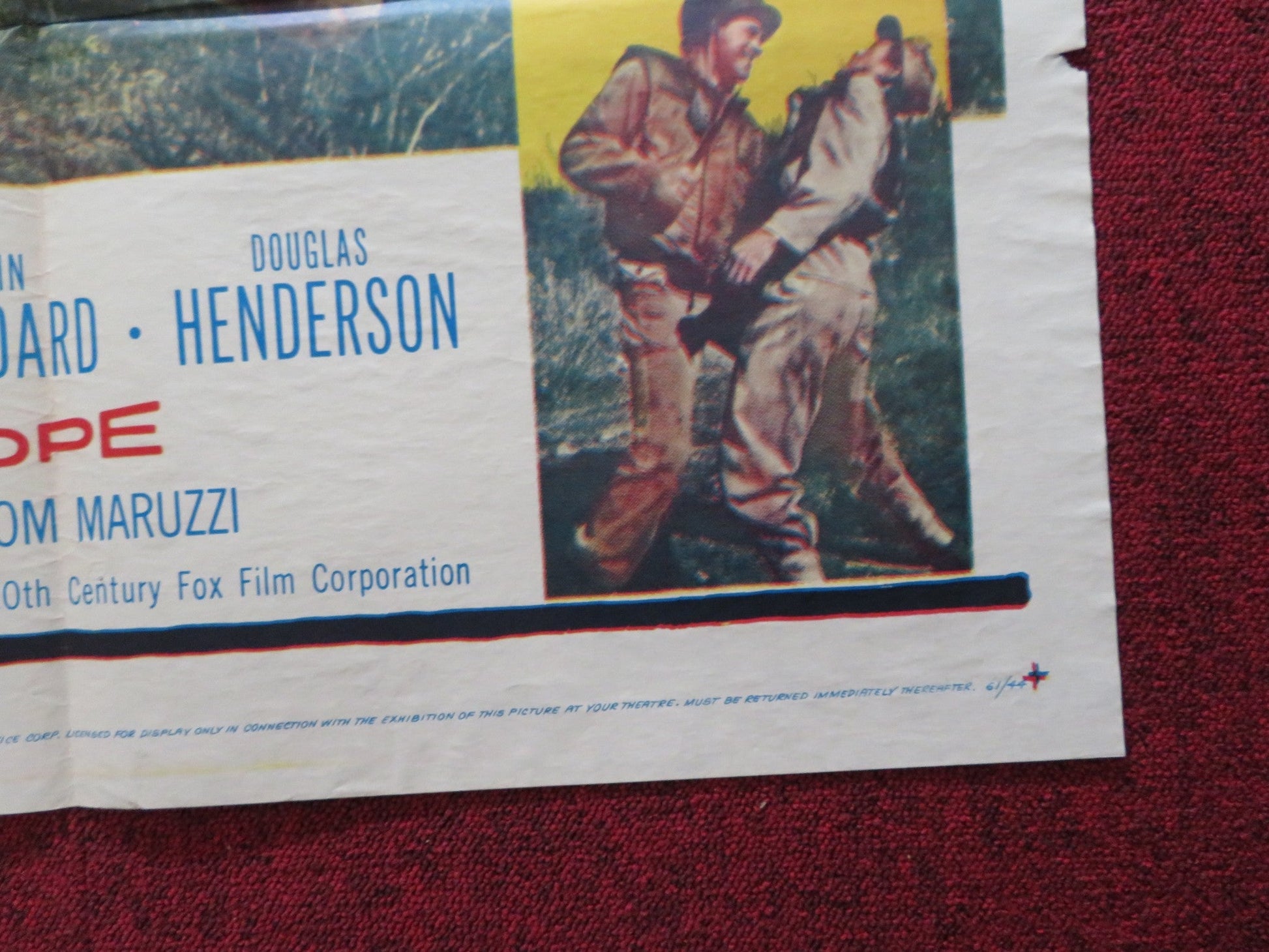 SNIPER'S RIDGE FOLDED US ONE SHEET POSTER JACK GING STANLEY CLEMENTS 1961 Rendezvous Cinema Movie posters