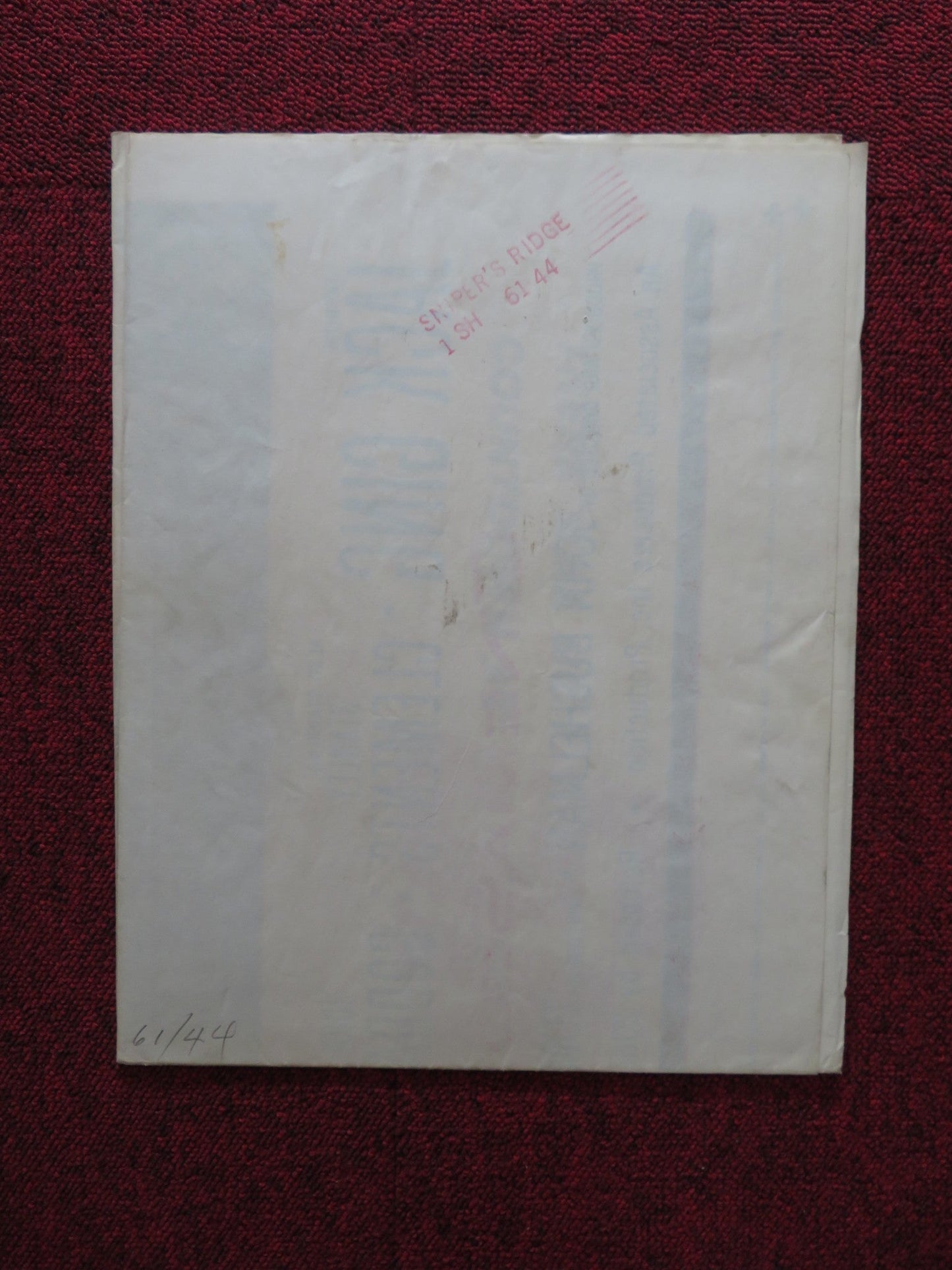 SNIPER'S RIDGE FOLDED US ONE SHEET POSTER JACK GING STANLEY CLEMENTS 1961 Rendezvous Cinema Movie posters