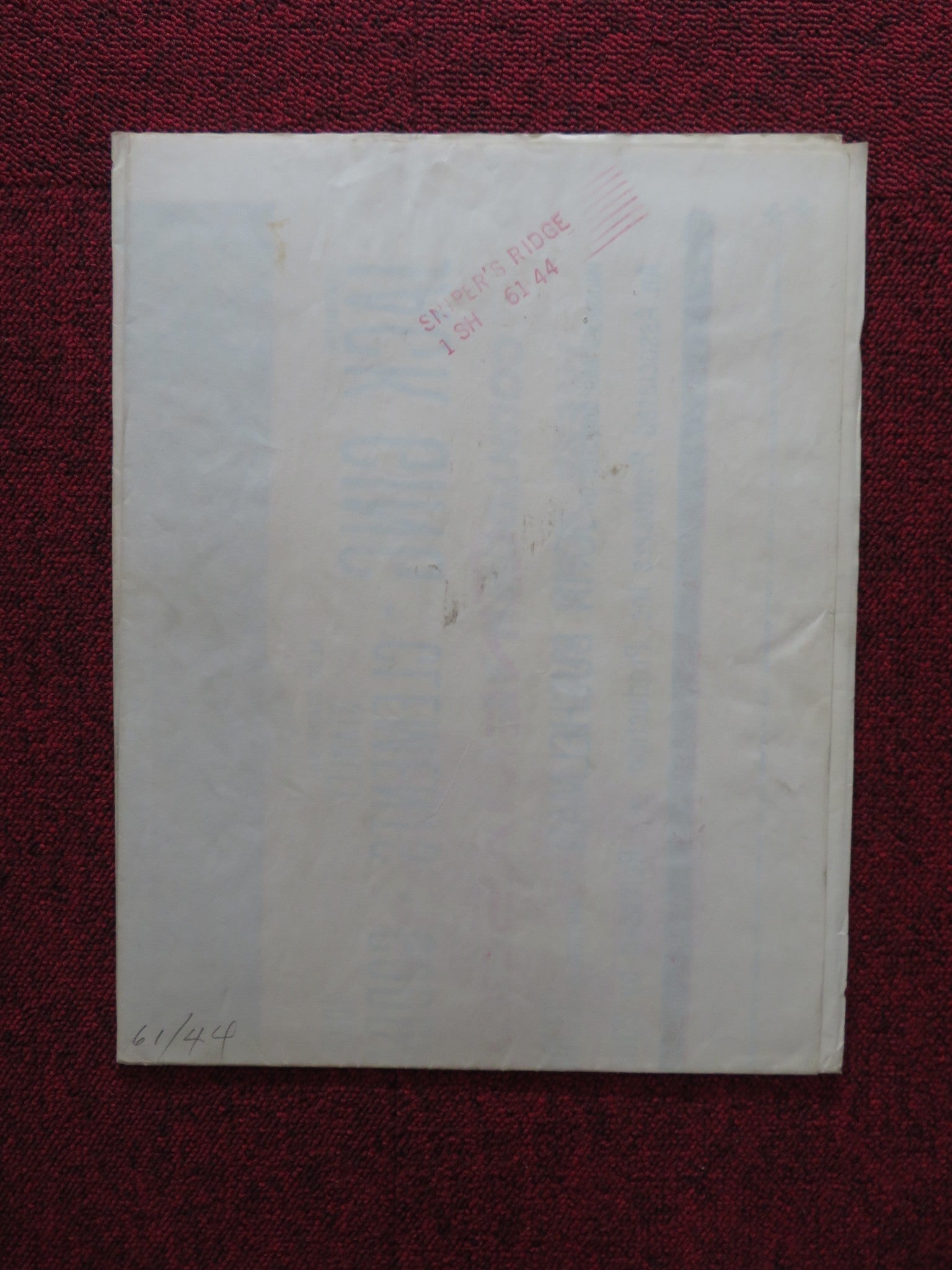 SNIPER'S RIDGE FOLDED US ONE SHEET POSTER JACK GING STANLEY CLEMENTS 1961 Rendezvous Cinema Movie posters