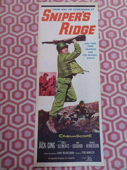 SNIPER'S RIDGE US INSERT (14"x 36") POSTER JACK GING JOHN GOODARD 1961 Movie posters