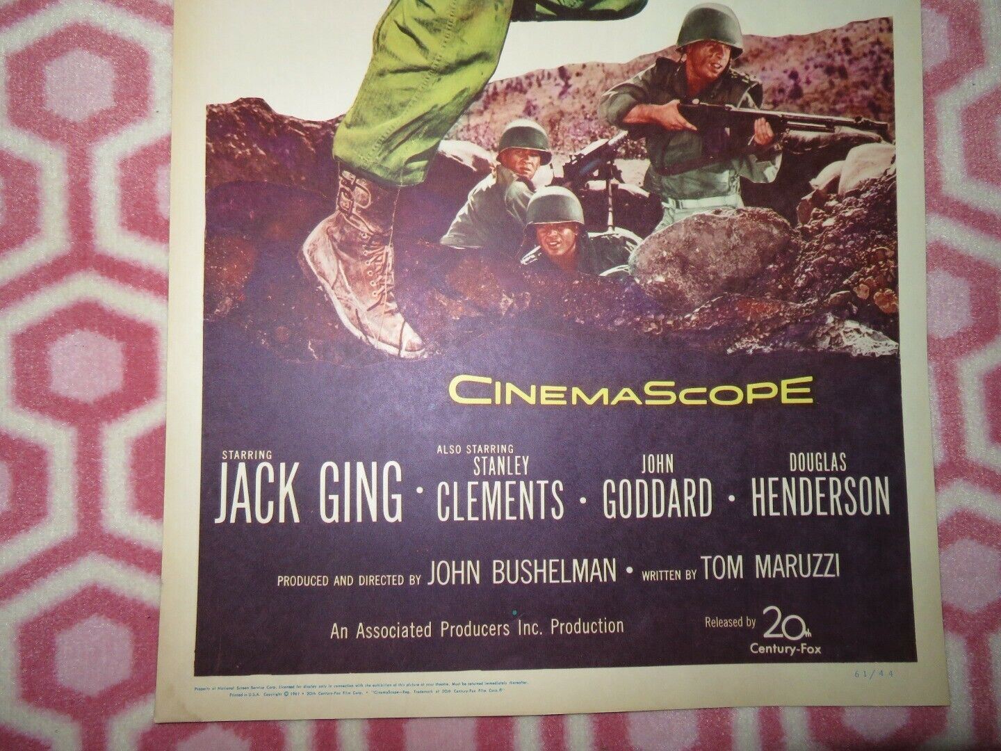 SNIPER'S RIDGE US INSERT (14"x 36") POSTER JACK GING JOHN GOODARD 1961 Movie posters