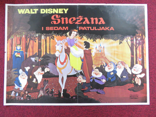 SNOW WHITE AND THE SEVEN DWARFS YUGOSLAVIAN POSTER DISNEY ATWELL R1970S Rendezvous Cinema Movie posters