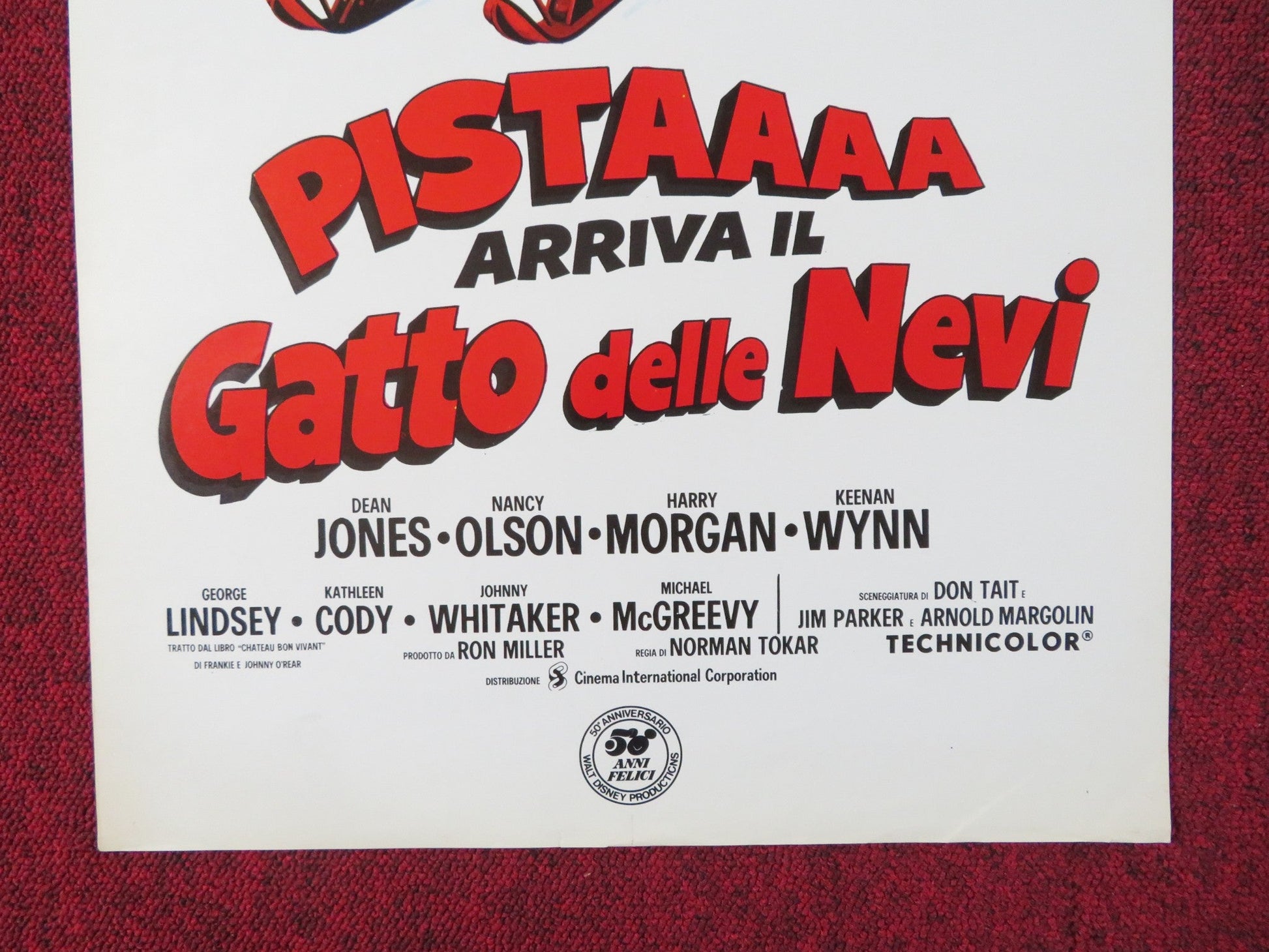 SNOWBALL EXPRESS ITALIAN LOCANDINA POSTER DISNEY DEAN JONES 1972 Rendezvous Cinema Movie posters