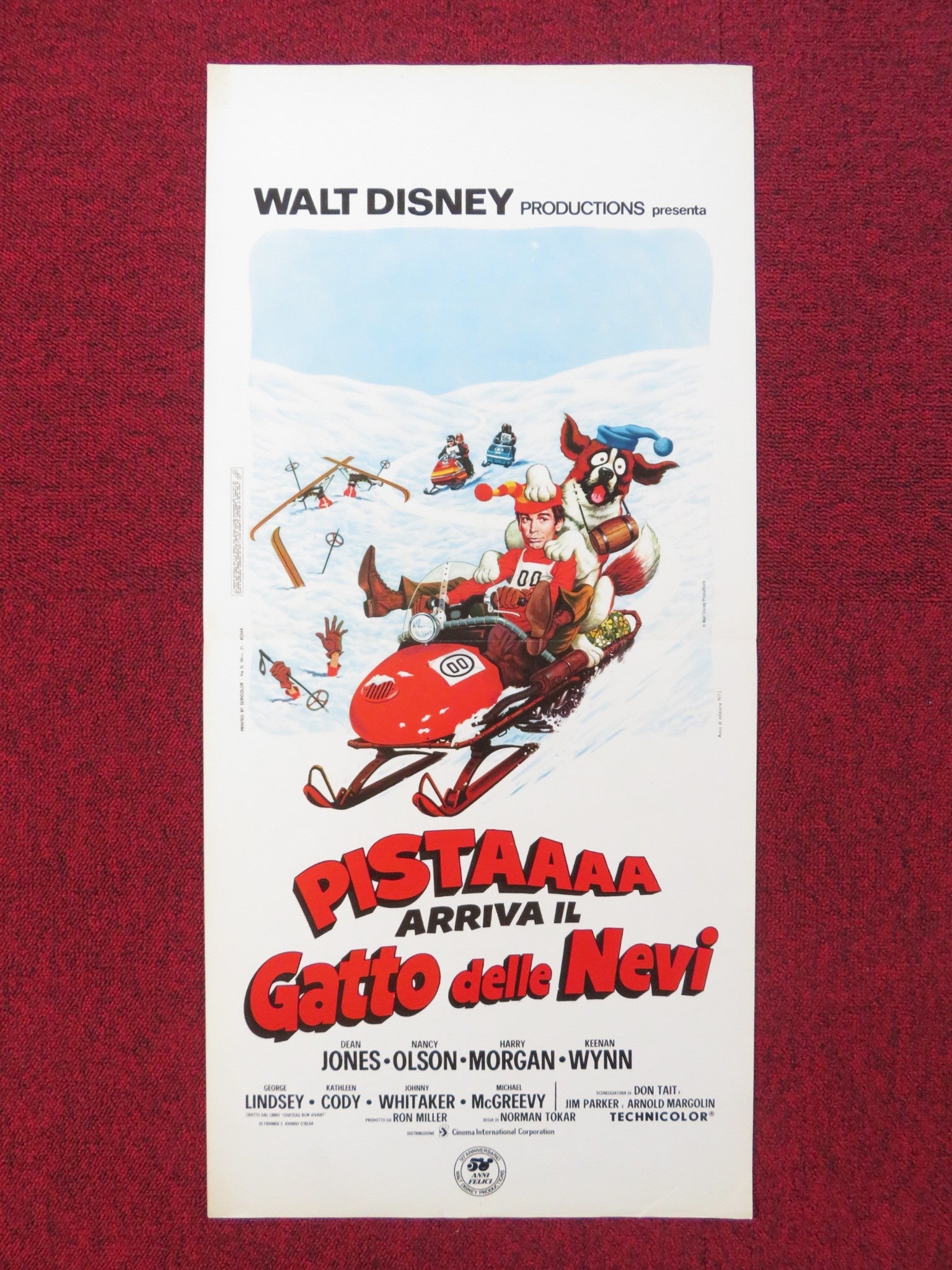 SNOWBALL EXPRESS ITALIAN LOCANDINA POSTER DISNEY DEAN JONES 1972 Rendezvous Cinema Movie posters