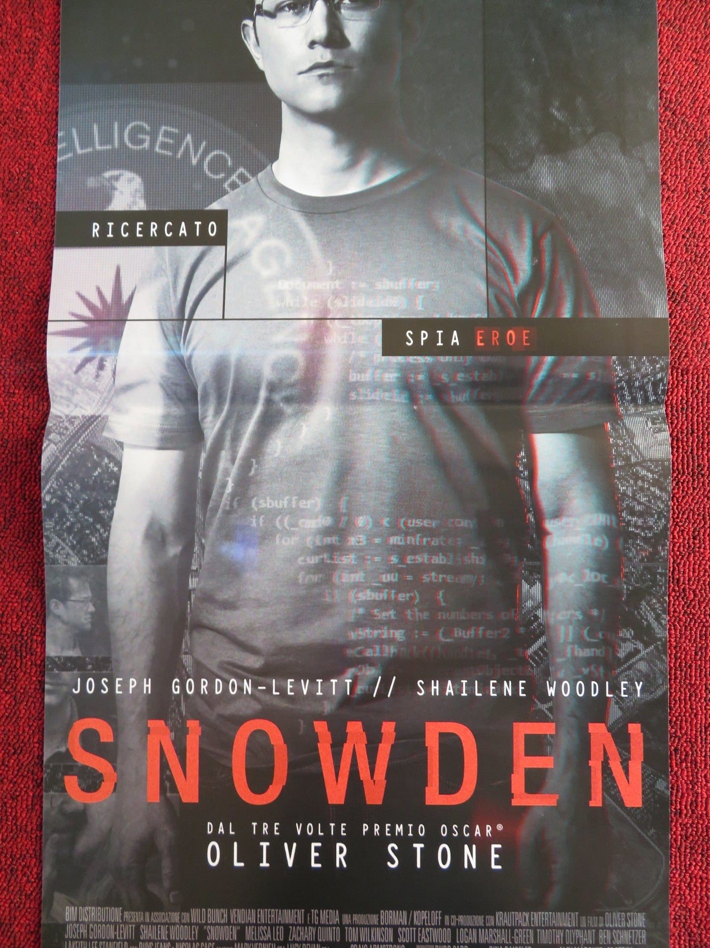 SNOWDEN ITALIAN LOCANDINA POSTER JOSEPH GORDON - LEVITT SHAILENE WOODLEY 2016 Rendezvous Cinema Movie posters