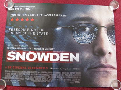SNOWDEN UK QUAD (30"x 40") ROLLED POSTER JOSEPH GORDON - LEVITT S. WOODLEY 2016 Rendezvous Cinema Movie posters
