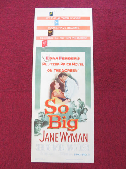 SO BIG US INSERT (14"x 36") POSTER JANE WYMAN STERLIN HAYDEN 1953 Rendezvous Cinema Movie posters