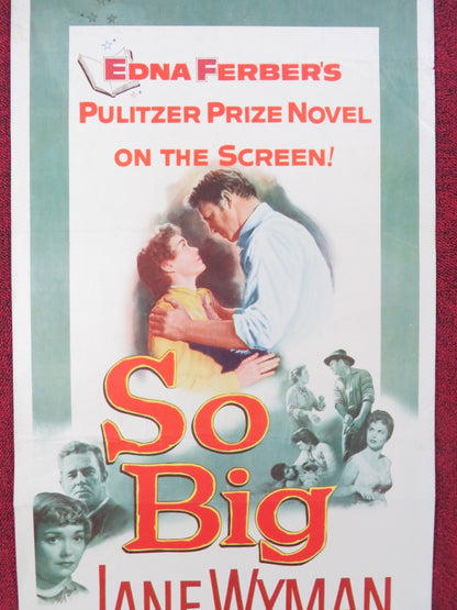 SO BIG US INSERT (14"x 36") POSTER JANE WYMAN STERLIN HAYDEN 1953 Rendezvous Cinema Movie posters