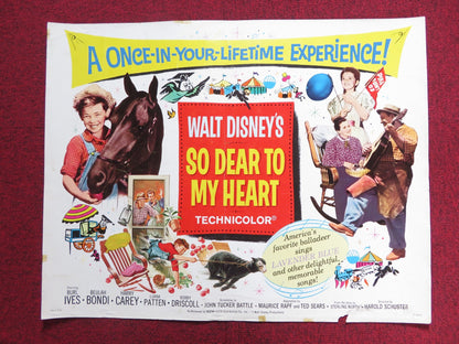 SO DEAR TO MY HEART US HALF SHEET (22"x 28") POSTER DISNEY BURL IVES BONDI 1964 Rendezvous Cinema Movie posters