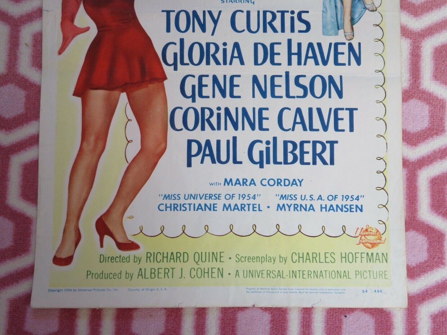 SO THIS IS PARIS US INSERT (14"x 36") POSTER TONY CURIS GLORIA DE HAVEN 1954 Movie posters