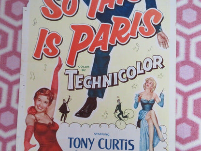 SO THIS IS PARIS US INSERT (14"x 36") POSTER TONY CURIS GLORIA DE HAVEN 1954 Movie posters