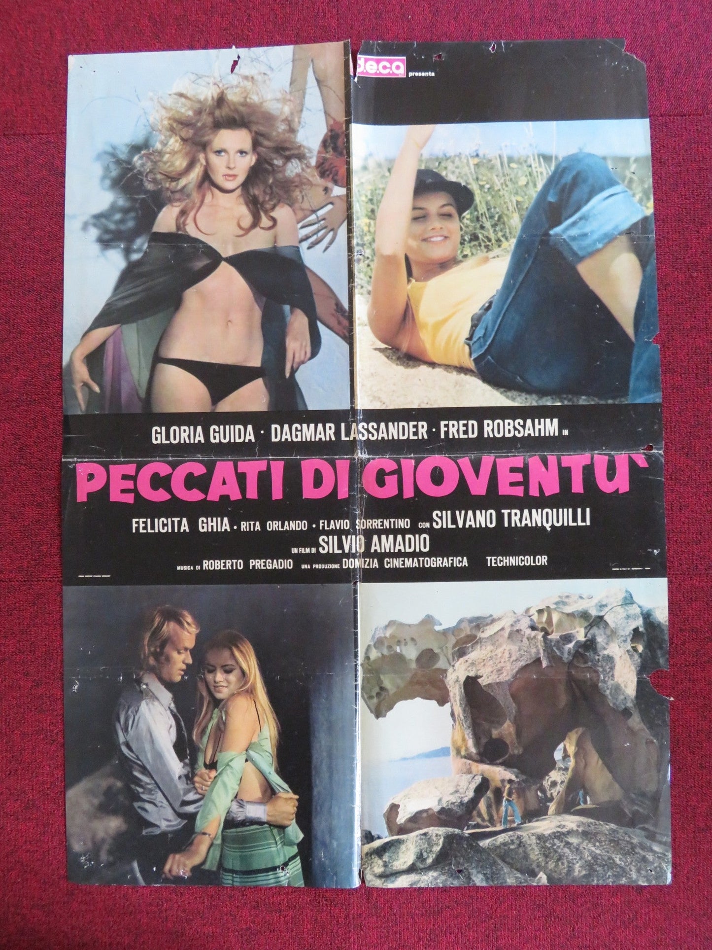 SO YOUNG, SO LOVELY, SO VICIOUS.... ITALIAN FOGLIO POSTER GLORIA DAGMAR 1975 Rendezvous Cinema Movie posters