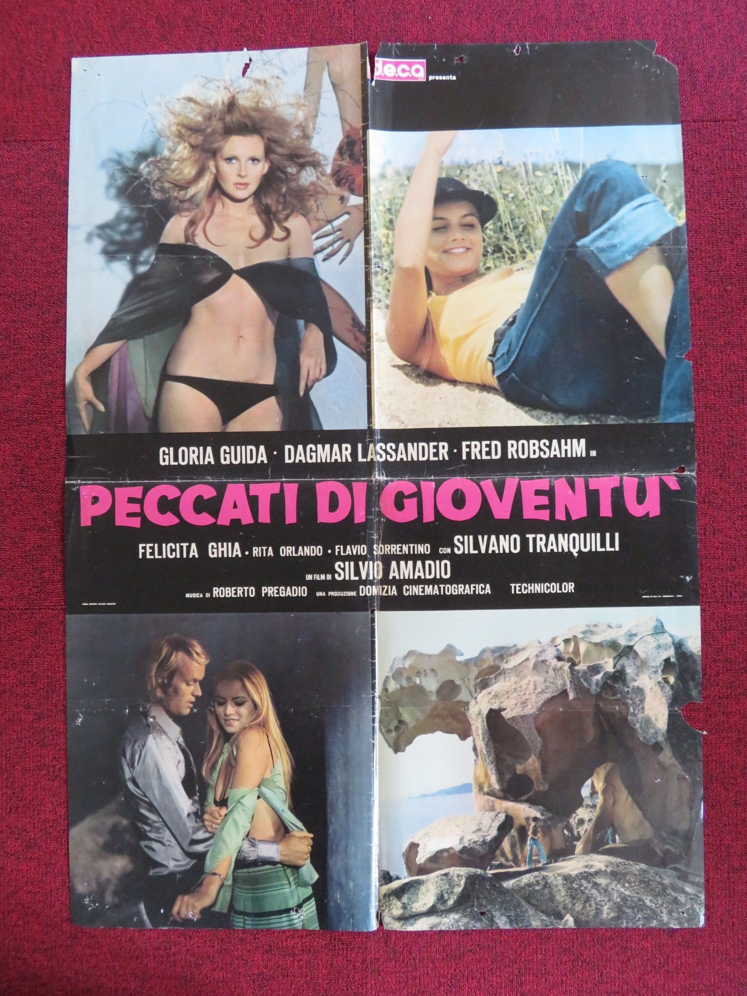 SO YOUNG, SO LOVELY, SO VICIOUS.... ITALIAN FOGLIO POSTER GLORIA DAGMAR 1975 Rendezvous Cinema Movie posters