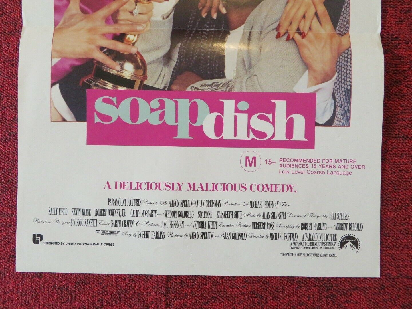 SOAPDISH FOLDED AUSTRALIAN DAYBILL POSTER Robert Downey Jr. Teri Hatcher 1991 - Rendezvous Cinema