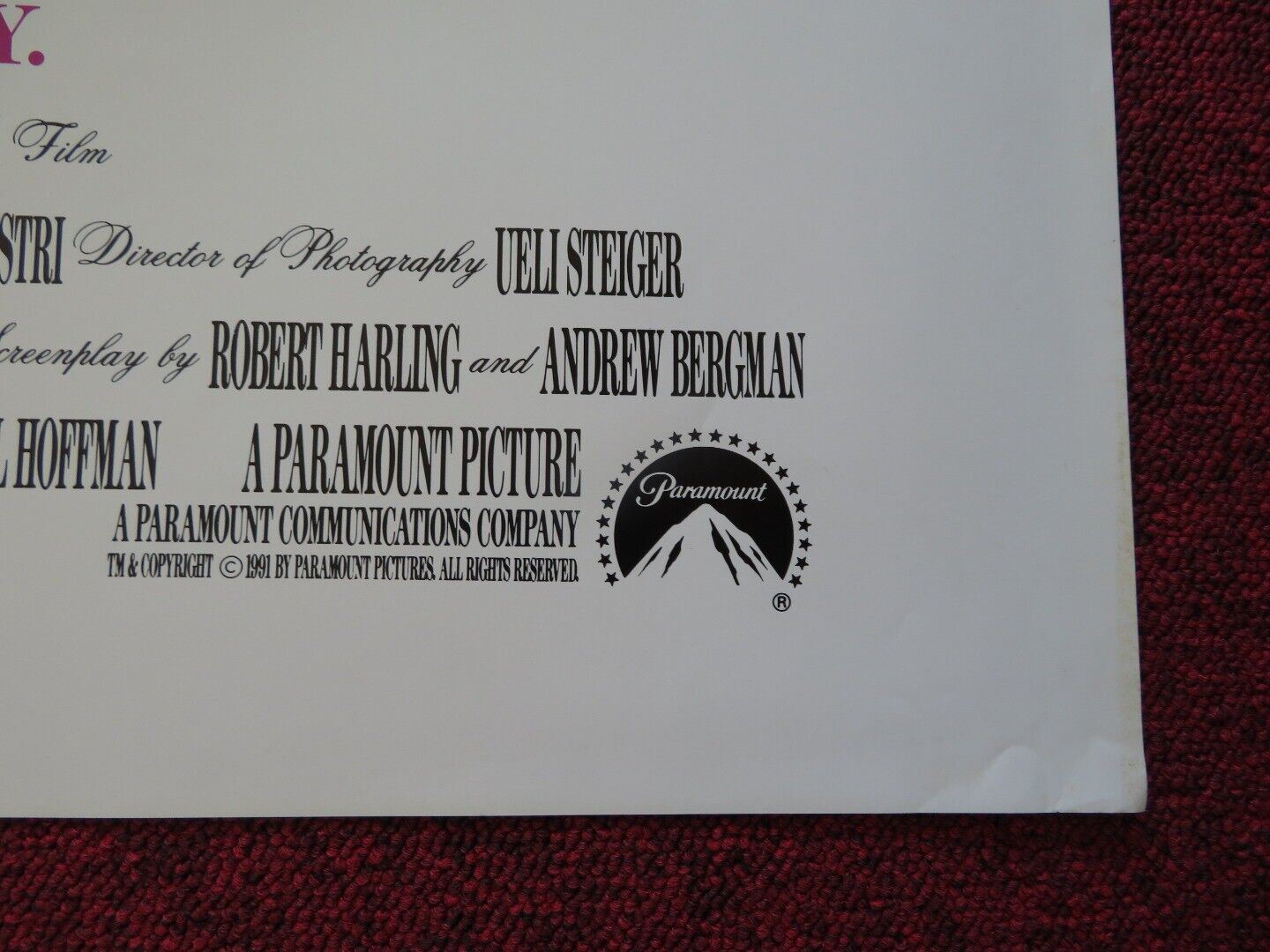 SOAPDISH FOLDED US ONE SHEET POSTER ROBERT DOWNEY JR. WHOOPI GOLDBERG 1991 Movie posters