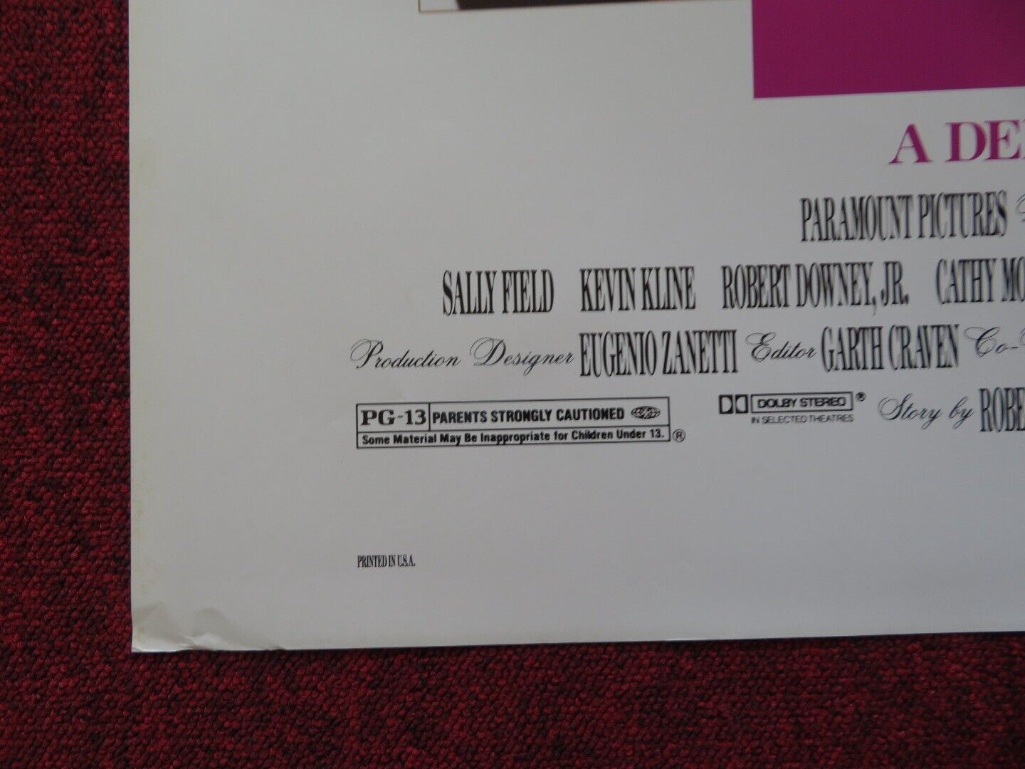 SOAPDISH FOLDED US ONE SHEET POSTER ROBERT DOWNEY JR. WHOOPI GOLDBERG 1991 Movie posters