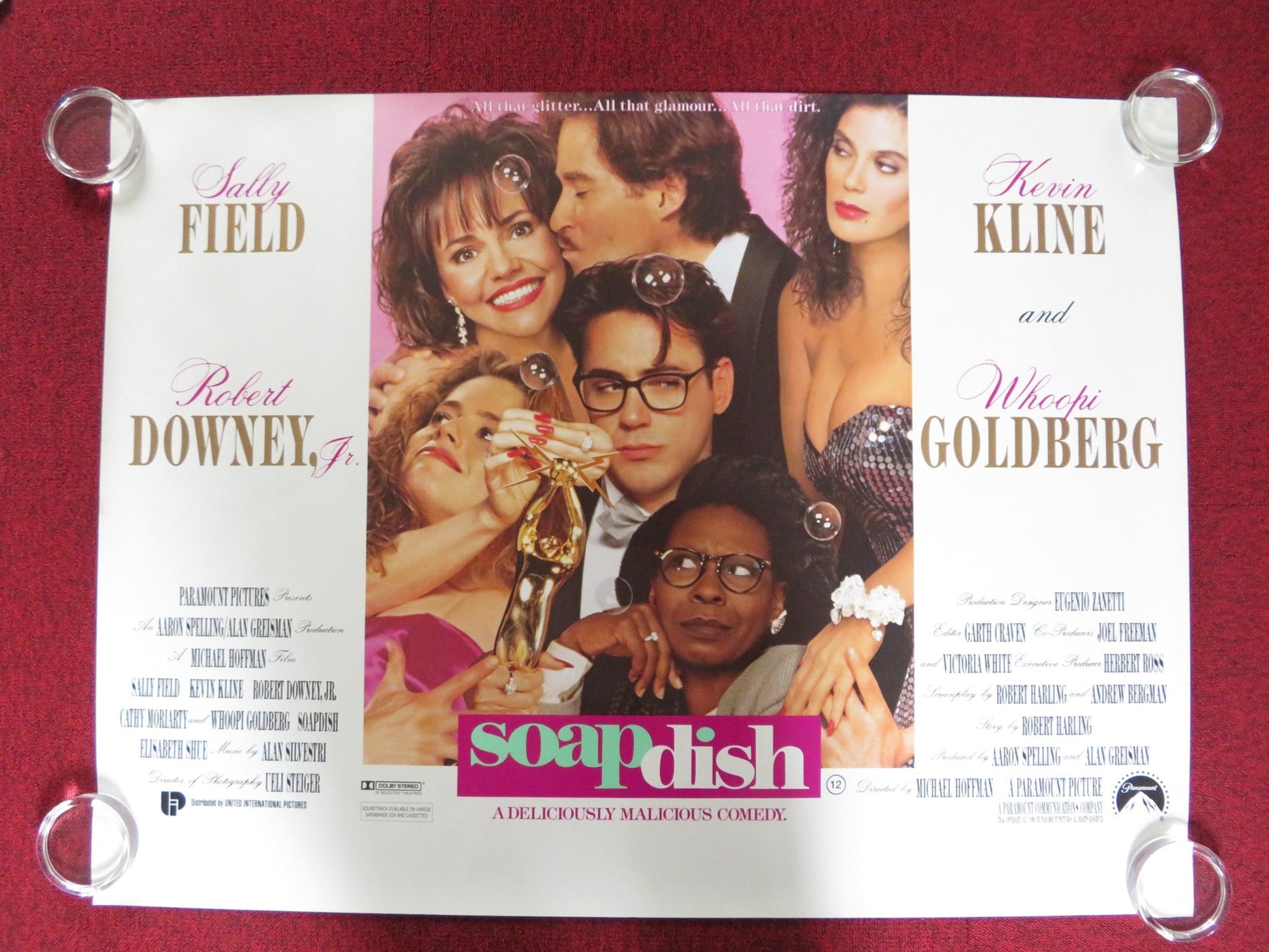SOAPDISH UK QUAD (30"x 40") ROLLED POSTER ROBERT DOWNEY JR. KEVIN KLINE 1991 Rendezvous Cinema Movie posters