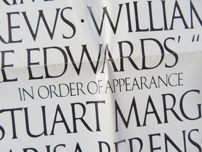 S.O.B FOLDED US ONE SHEET POSTER JULIE ANDREWS WILLIAM HOLDEN 1981 Rendezvous Cinema Movie posters