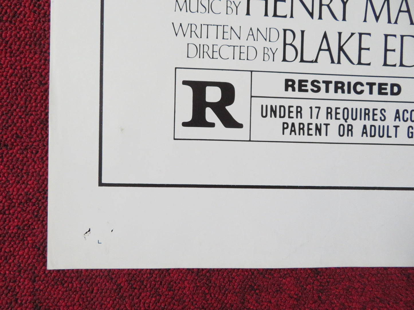 S.O.B FOLDED US ONE SHEET POSTER JULIE ANDREWS WILLIAM HOLDEN 1981 Rendezvous Cinema Movie posters