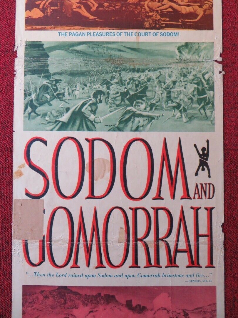 SODOM AND GOMORRAH US INSERT (14"x 36") POSTER STEWART GRANGER PIER ANGELI 1963 Movie posters