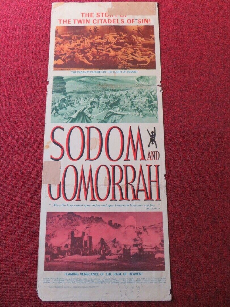 SODOM AND GOMORRAH US INSERT (14"x 36") POSTER STEWART GRANGER PIER ANGELI 1963 Movie posters