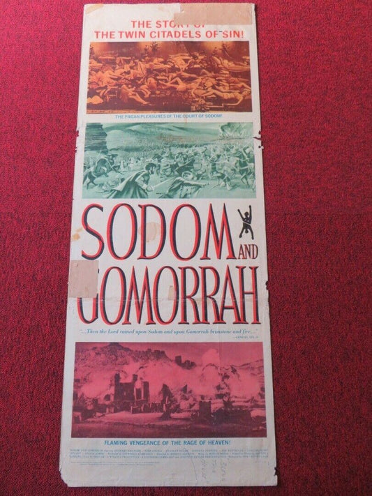 SODOM AND GOMORRAH US INSERT (14"x 36") POSTER STEWART GRANGER PIER ANGELI 1963 Movie posters